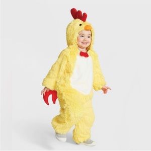NWT Hyde and Eek Toddler Yellow Hooded Chicken Rooster Halloween Costume 2-3T